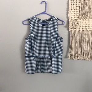 J. Crew peplum hem sleeveless silk top